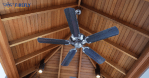 Ceiling fan in mountain home in Colorado installed by Firefly Electrical Services Lakewood and Morrison